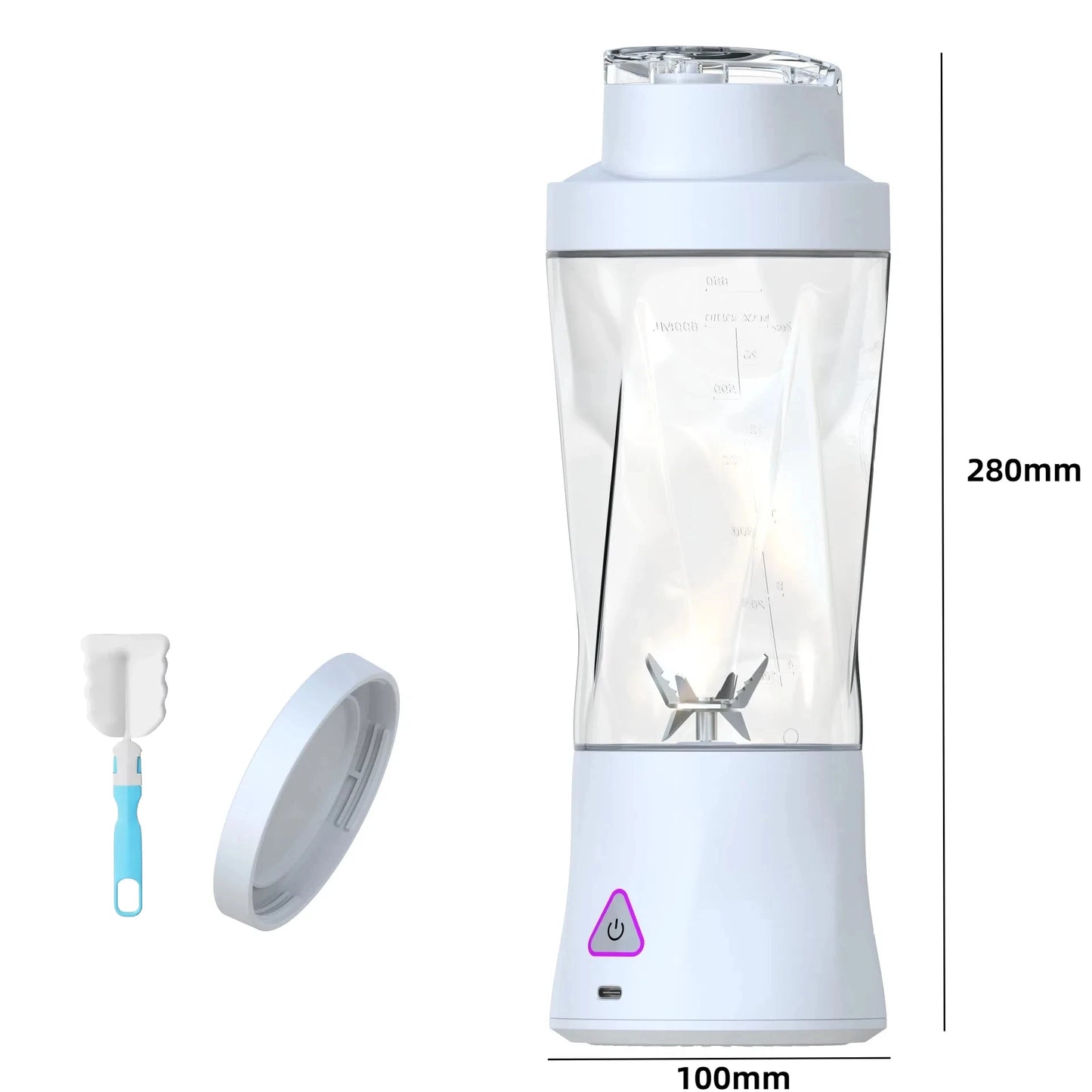 Electric Portable Juicer Fresh Fruit Mixer 700ML Multifunctional USB Rechargeable Shakes Smoothie Blender Outdoor Mixing Cup