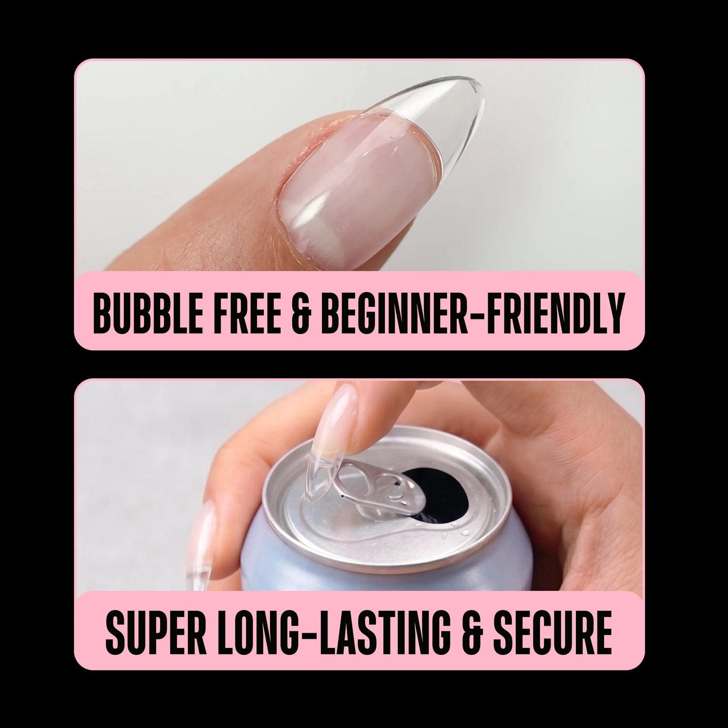 NOVO OVO UV Solid Nail Glue Gel for Press on Nails 30G with Tube Squeezer, Long Lasting Strong Non-Sticky Adhesive for Acrylic Nails, False Nail Tips Extension, HEMA TPO FREE, Need UV Cure for 60S