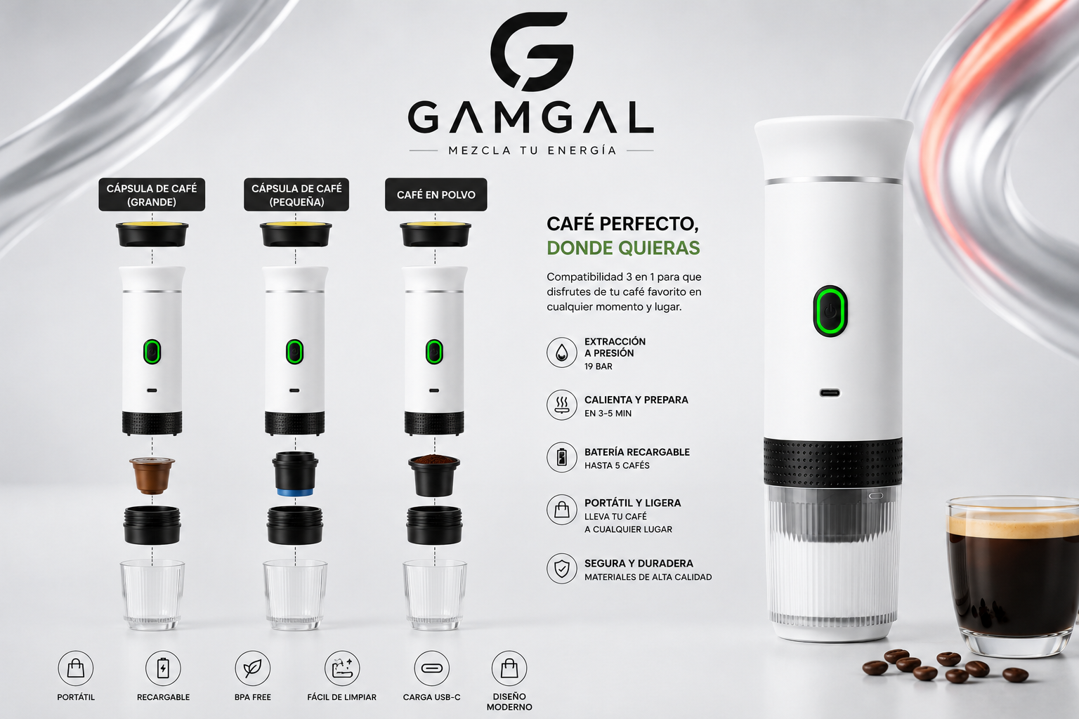 Cafetera Portátil GAMGAL