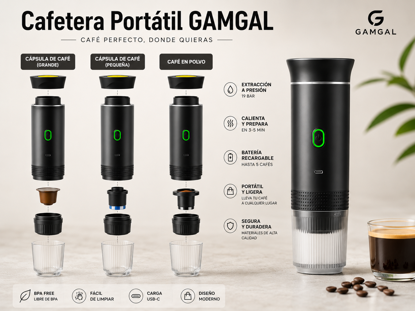 Cafetera Portátil GAMGAL
