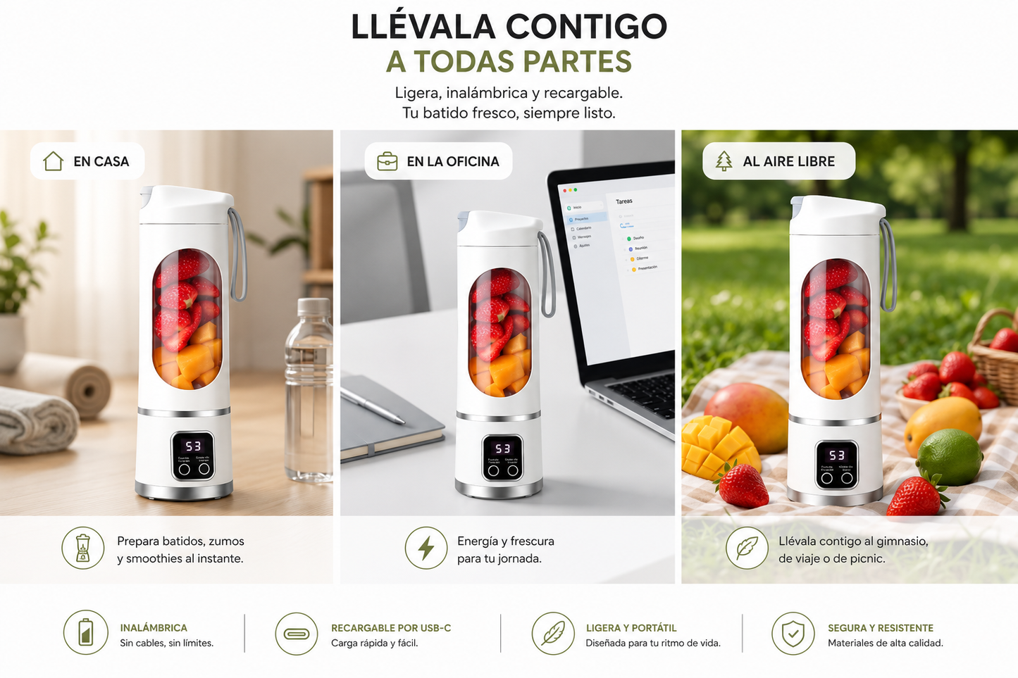 Licuadora Portátil GAMGAL