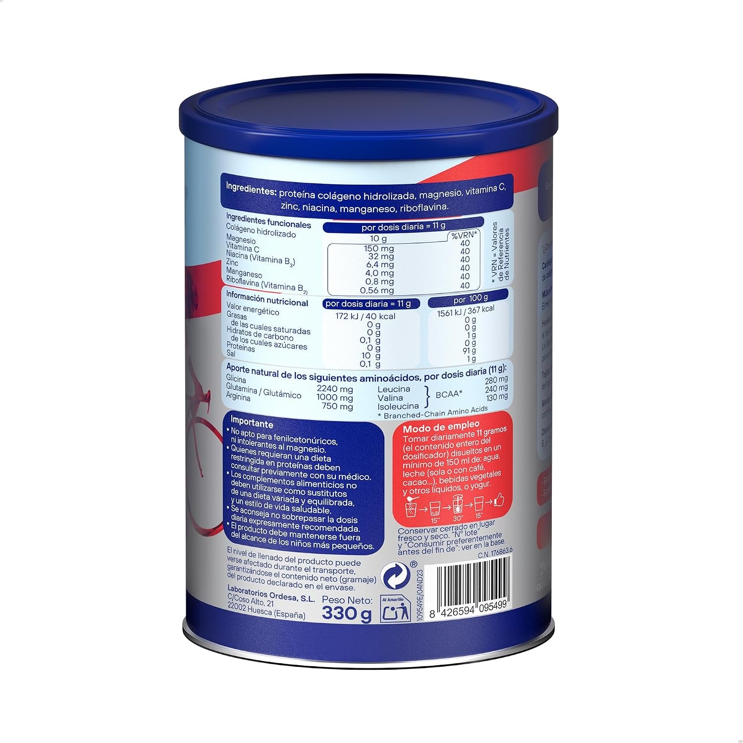 Colnatur Sport Neutro | 330G | Colágeno Con Magnesio, Zinc Y Vitamina C Para Músculos, Huesos Y Articulaciones | Con Magnesio, Zinc Y Vitamina C