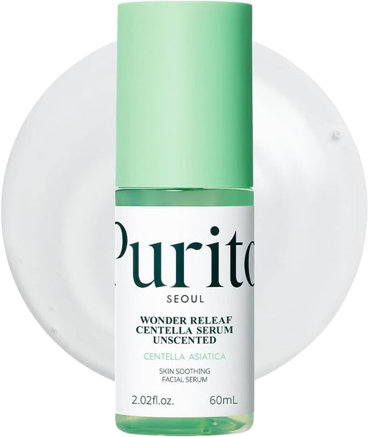 Centella Unscented Serum, Korean Centella, for All Skin Types, Ampoule, Soothing, Calming, Facial Serum for Face, Vegan & Cruelty-Free, Korean Skin Care, 60Ml