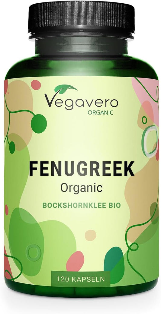 Fenogreco BIO | Dosis Alta: 2900 Mg | Para Lactancia Materna | Sin Aditivos | FENUGREEK | 120 Capsulas | Vegavero | Vegano