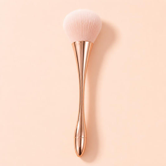 Brocha de abanico rose gold